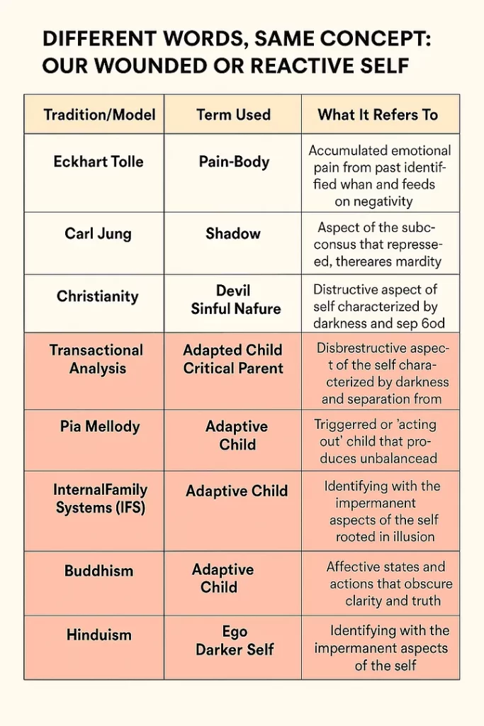 When you talk about the devil, and I talk about the adaptive child, we’re talking about the same thing.