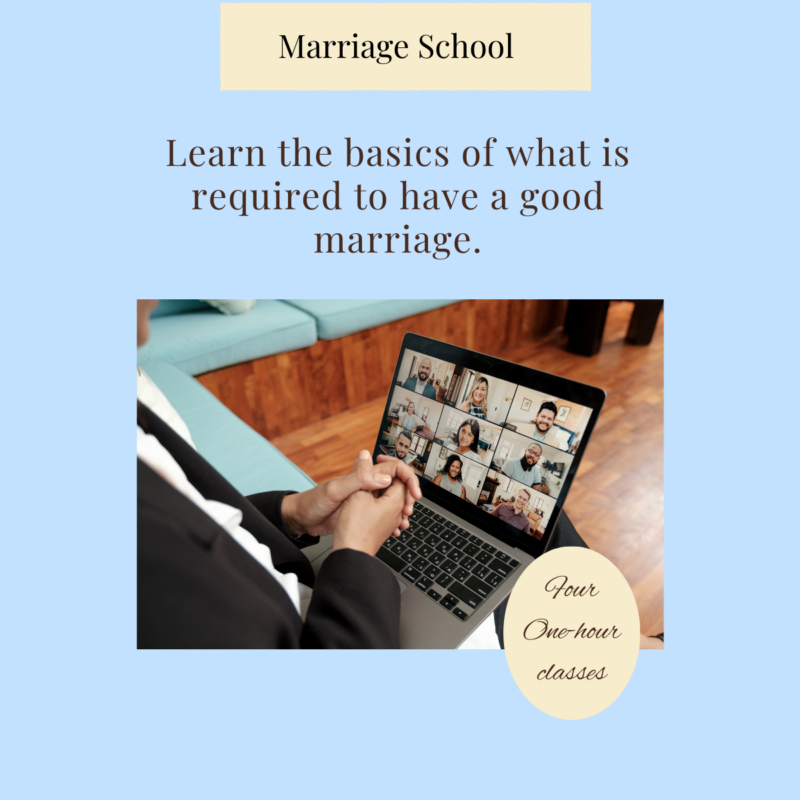 Marriage Basics Class Tuesdays at 4 pm CDT(see available dates below)