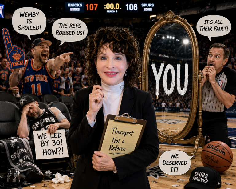 Spurs and Knicks fans during the NBA Finals