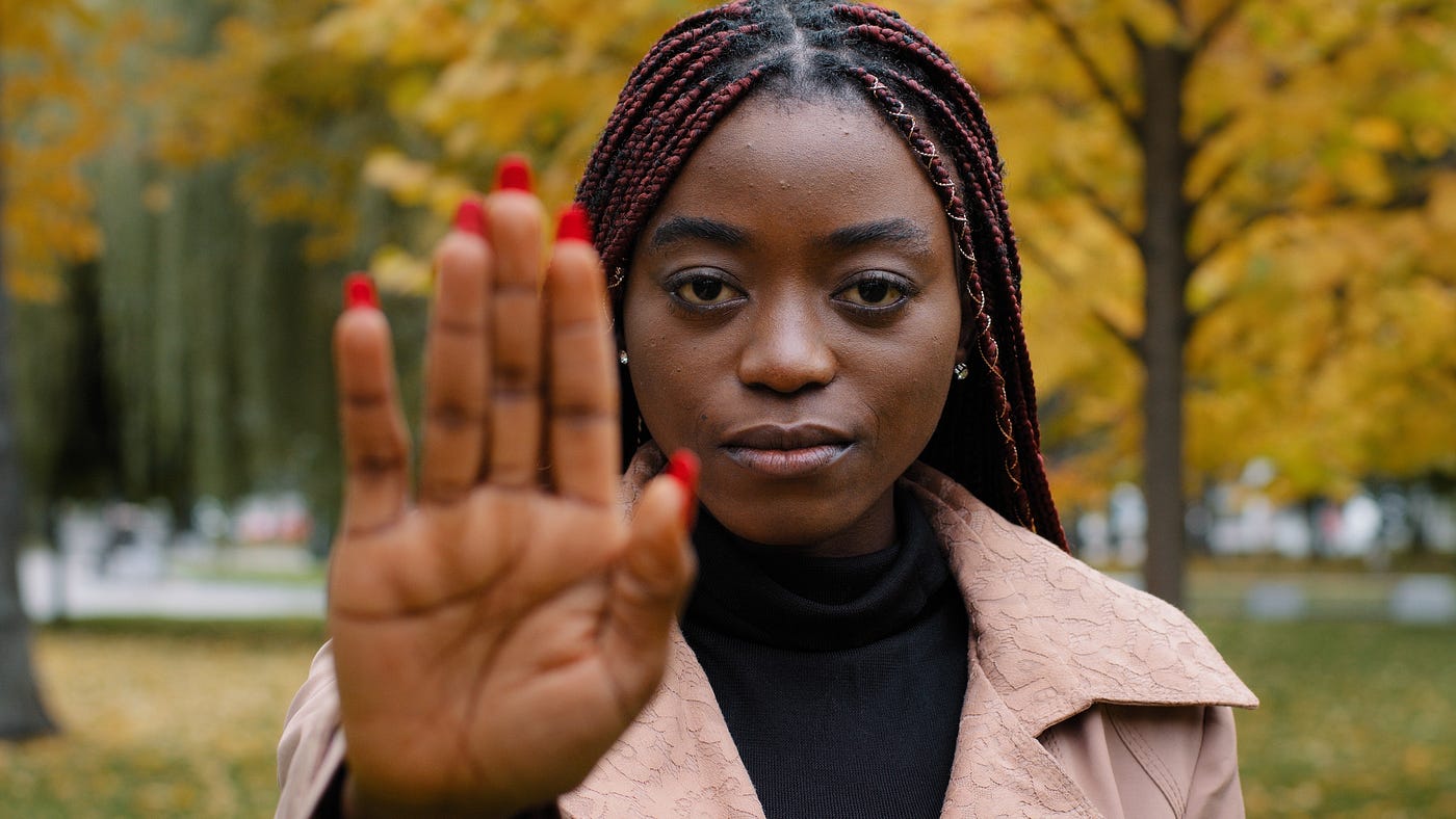 This woman is learning to set boundaries. She’ll get pushback, but you have to accept that part of it. Shutterstock: May